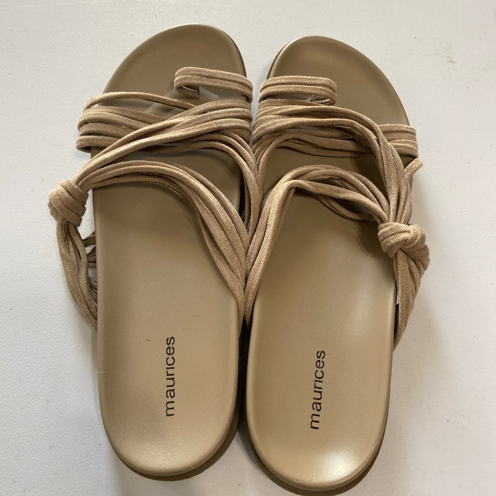 Maurice’s womens size 9 slip on sandals round toe open toes nwot flip flops
